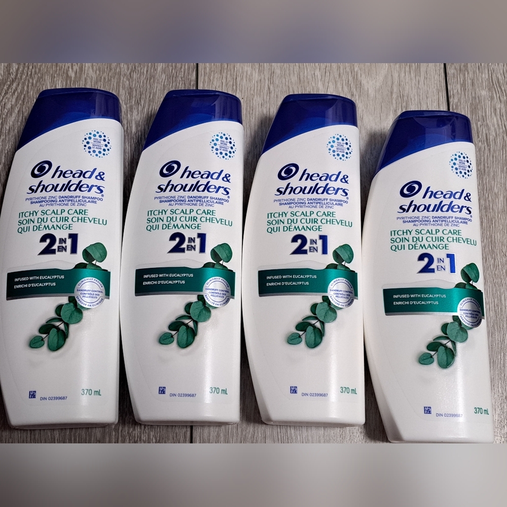 4 New Head & Shoulders 2-in-1 Itchy Scalp Care Dandruff Shampoo and Conditioner